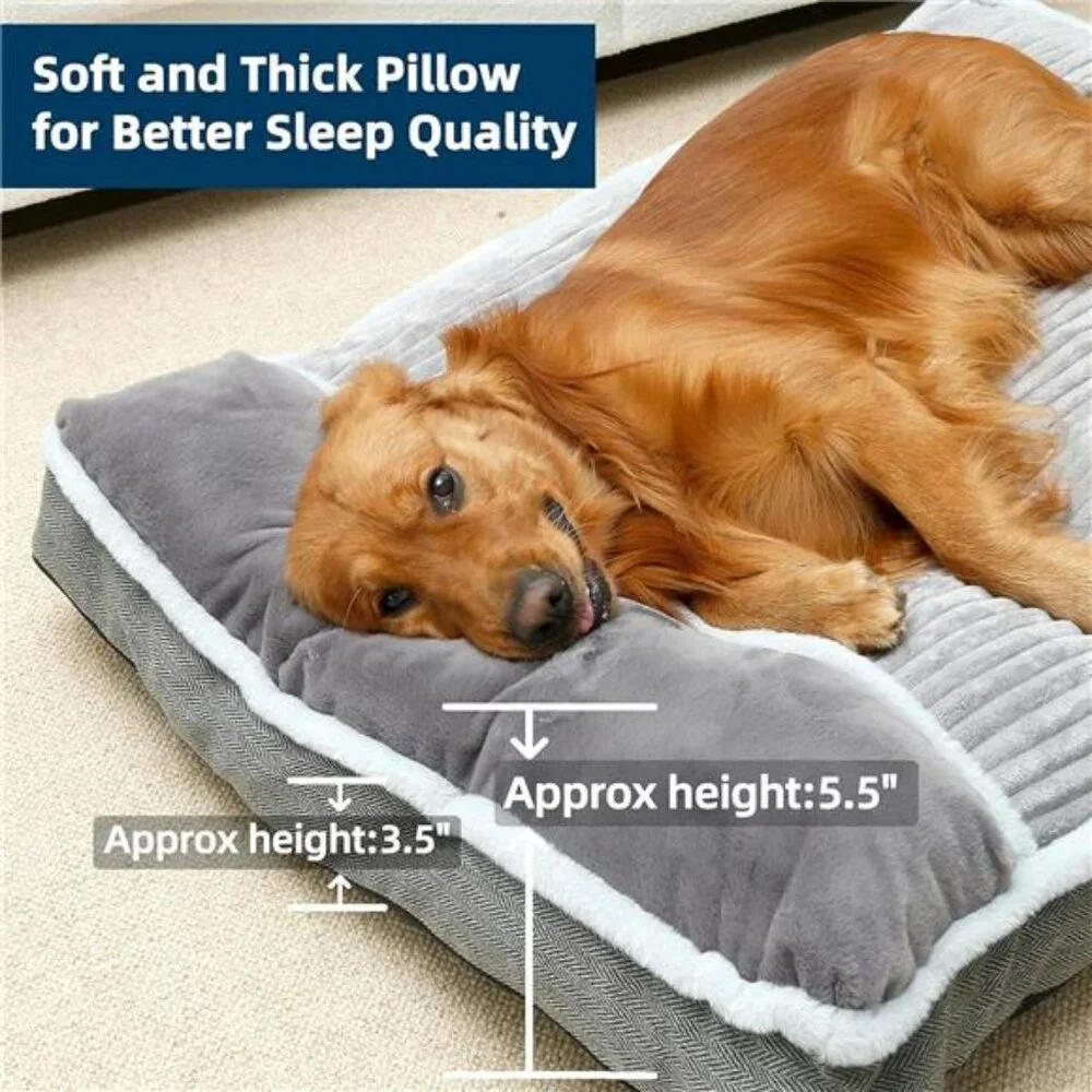Large Dog Bed Pillow for Crate Kennel Sofa Dog Bed, Super Soft 40